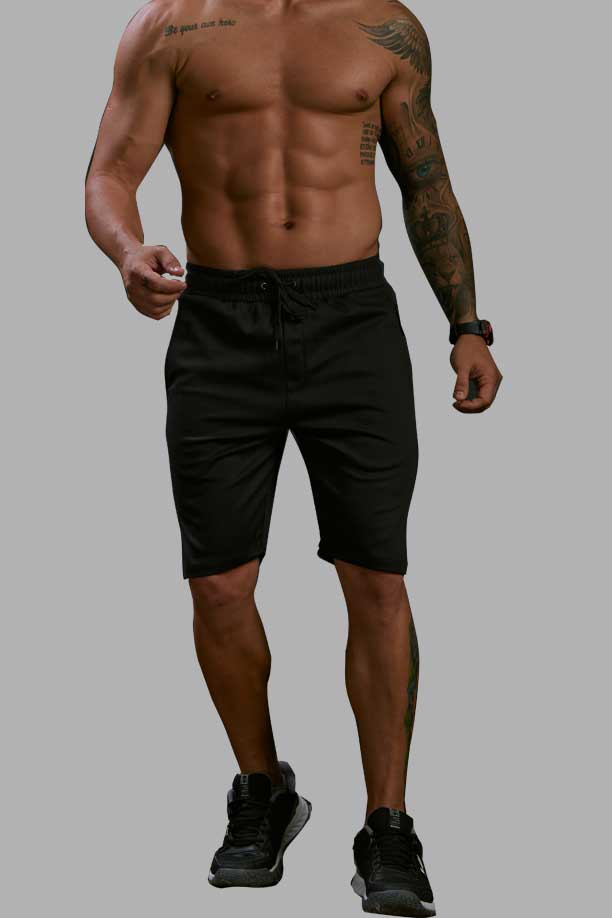 ALL TIME COTTON SPORT SHORT - BLACK - Image 4
