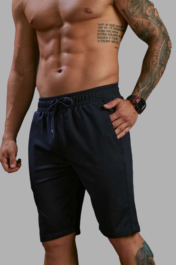 ALL TIME COTTON SPORT SHORT - DARK NAVY BLUE - Image 4
