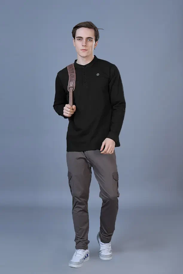 ATLAS FULL SLEEVES T-SHIRT - BLACK - Image 6