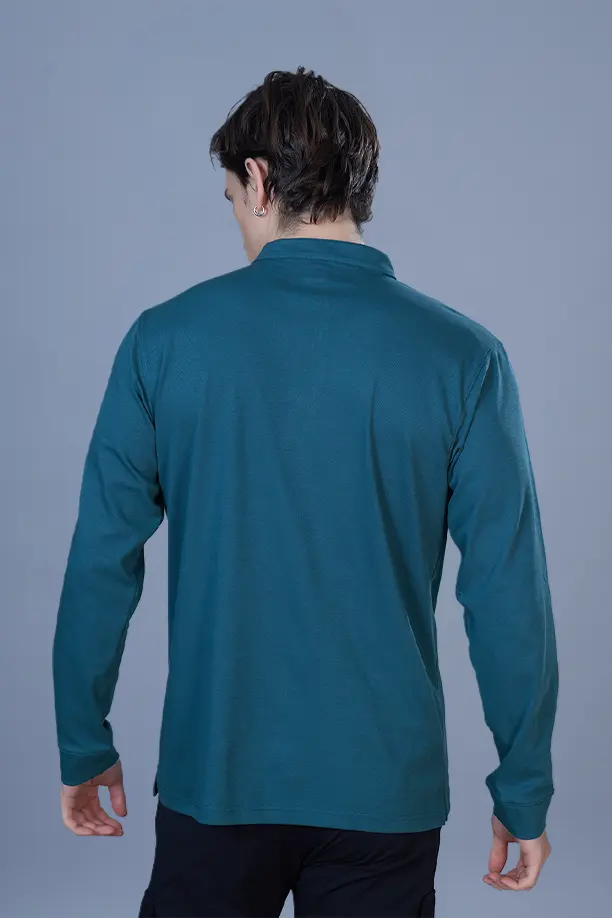 ATLAS FULL SLEEVES T-SHIRT - TEAL BLUE - Image 5