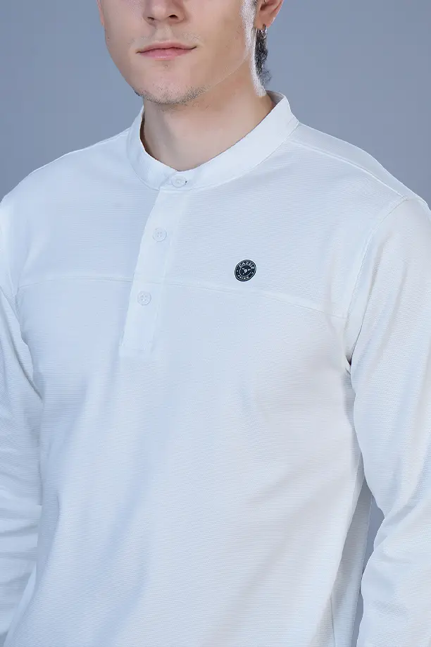 ATLAS FULL SLEEVES T-SHIRT - WHITE - Image 3