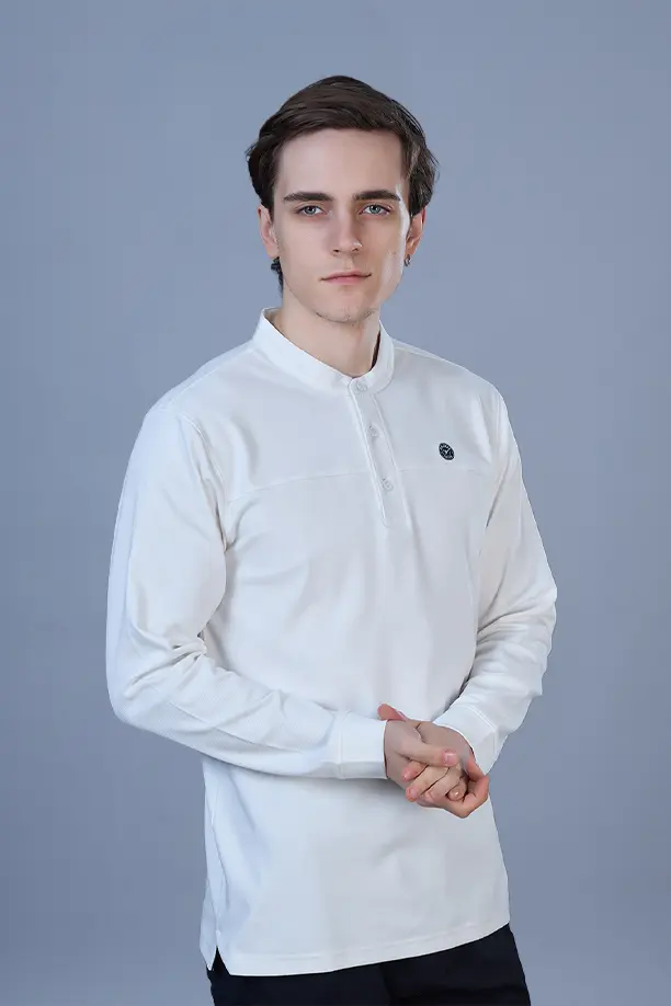 ATLAS FULL SLEEVES T-SHIRT - WHITE - Image 4