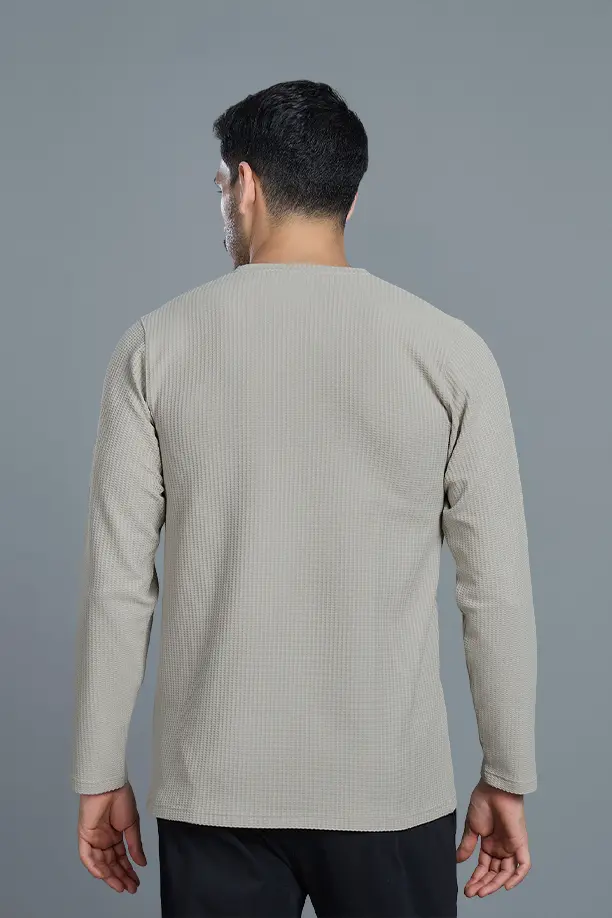 BOOST ROUND NECK FULL SLEEVE T SHIRT - OFF WHITE - Image 3