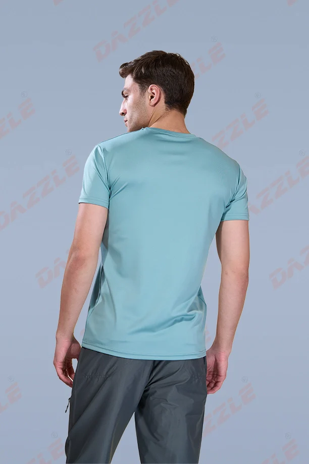 BUTTER LYCRA R-NECK T-SHIRT - PISTA - Image 4