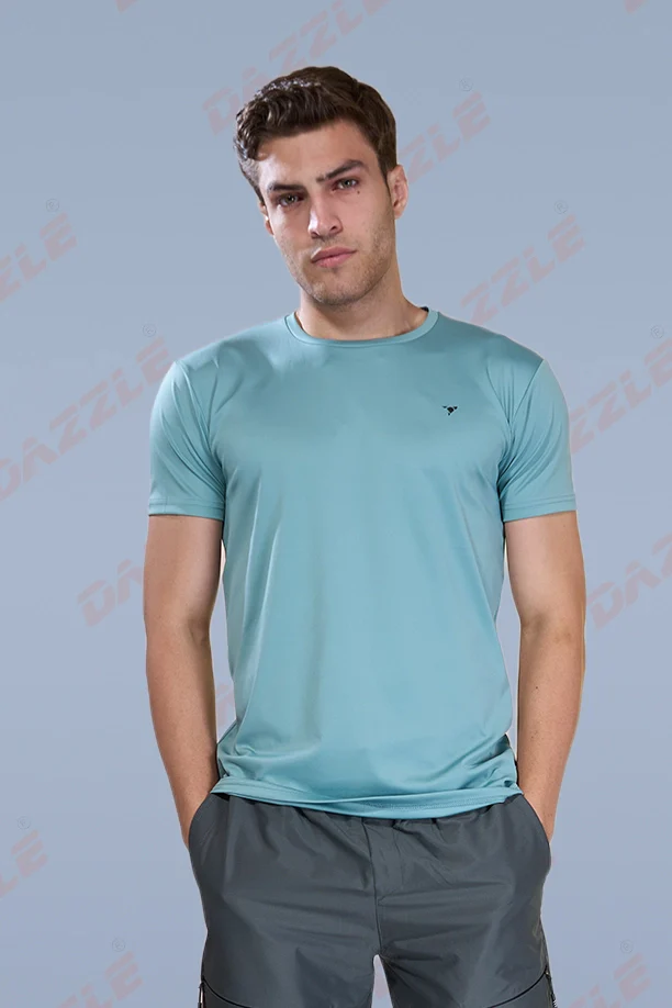 BUTTER LYCRA R-NECK T-SHIRT - PISTA - Image 5