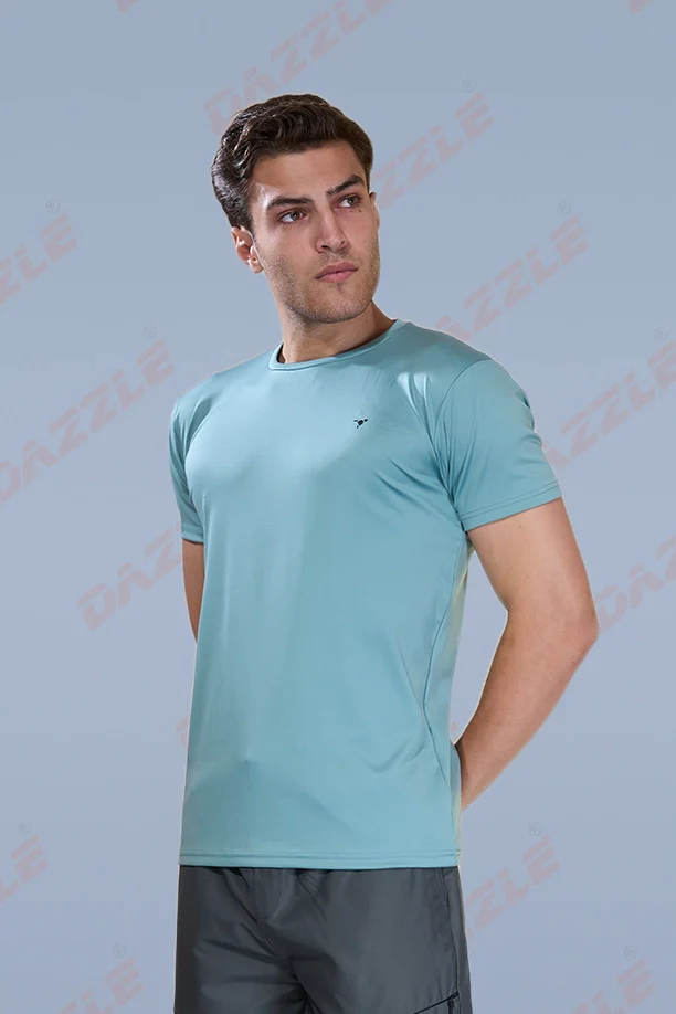 BUTTER LYCRA R-NECK T-SHIRT - PISTA - Image 6