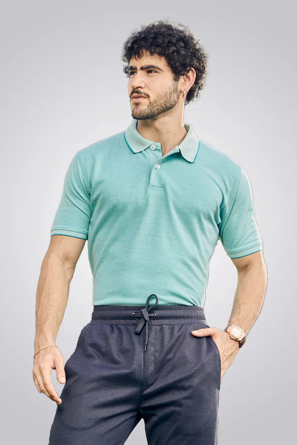 CLASSIC COTTON T-SHIRT - SEA GREEN - Image 4