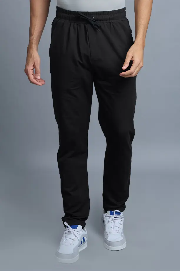 COTTON LYCRA TRACK - BLACK - Image 6