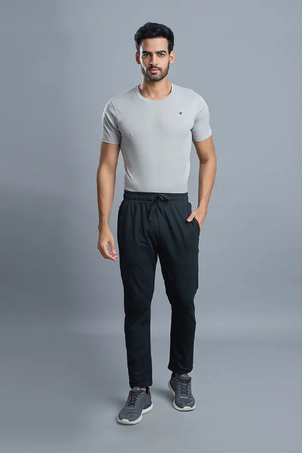 COTTON LYCRA TRACK - BLUE GREY - Image 4