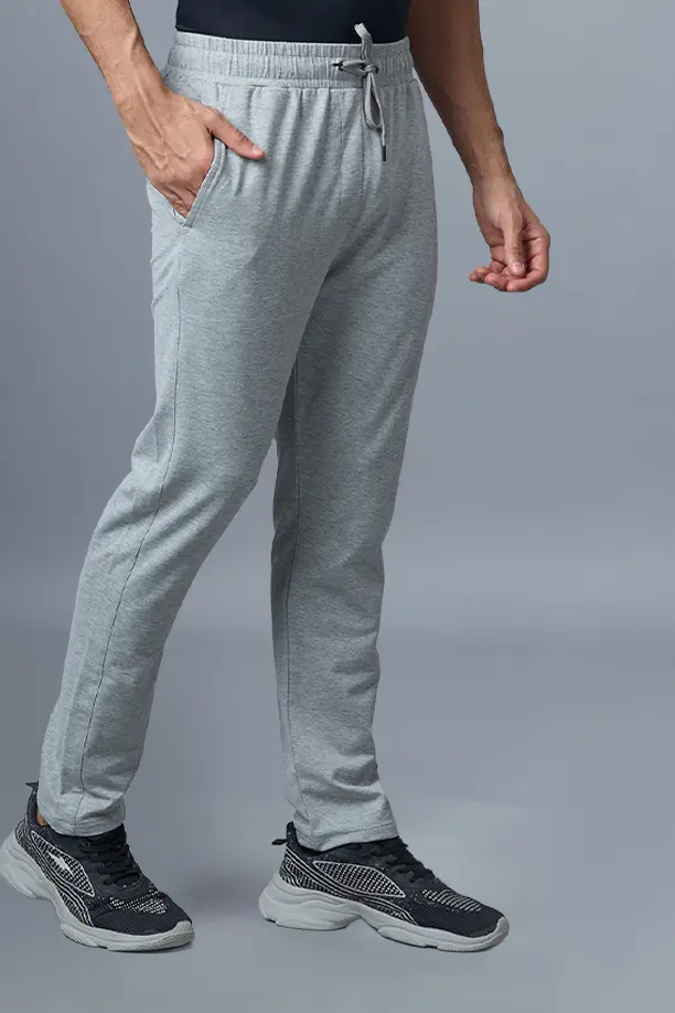 COTTON LYCRA TRACK - LIGHT GREY - Image 5
