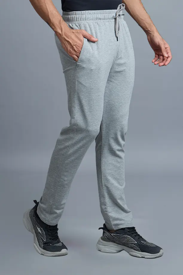 COTTON LYCRA TRACK - LIGHT GREY - Image 6