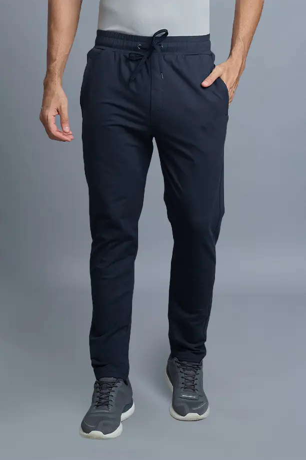 COTTON LYCRA TRACK - NAVY BLUE - Image 3