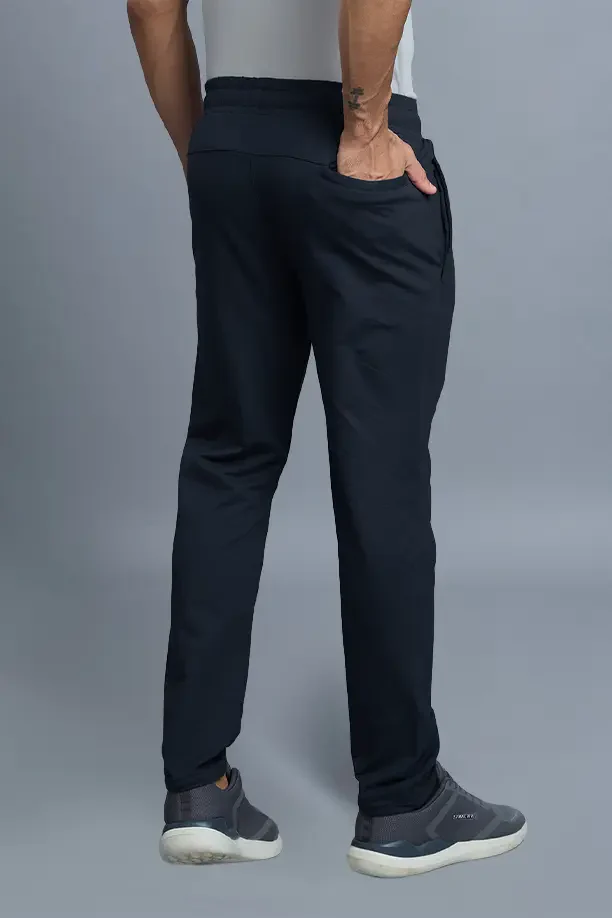 COTTON LYCRA TRACK - NAVY BLUE - Image 4
