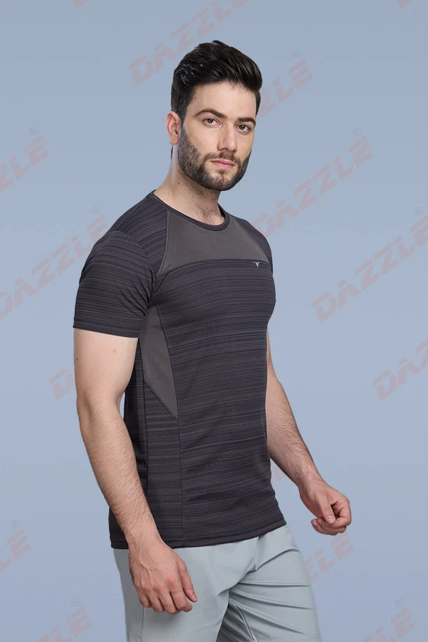 CRAZY FANCY ROUND NECK T-SHIRT - COFFEE - Image 4