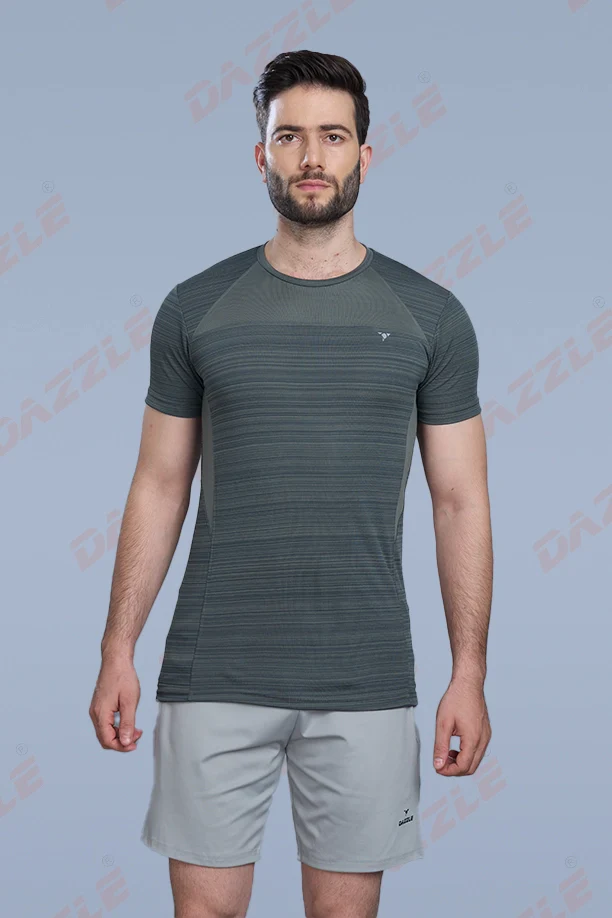 CRAZY FANCY ROUND NECK T-SHIRT - MEHANDI - Image 3