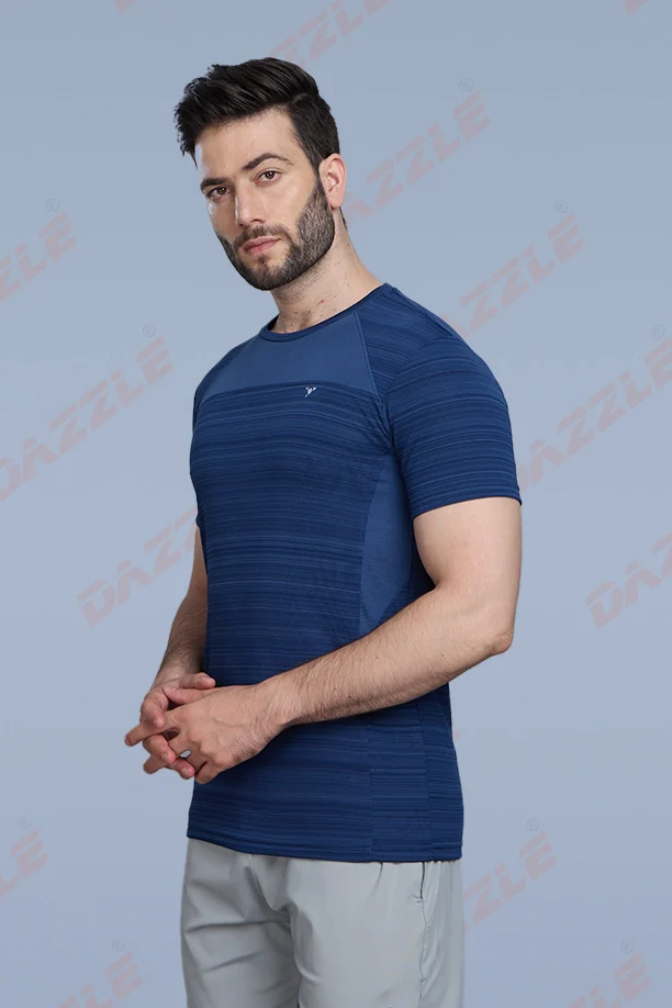 CRAZY FANCY ROUND NECK T-SHIRT - NAVY BLUE - Image 2