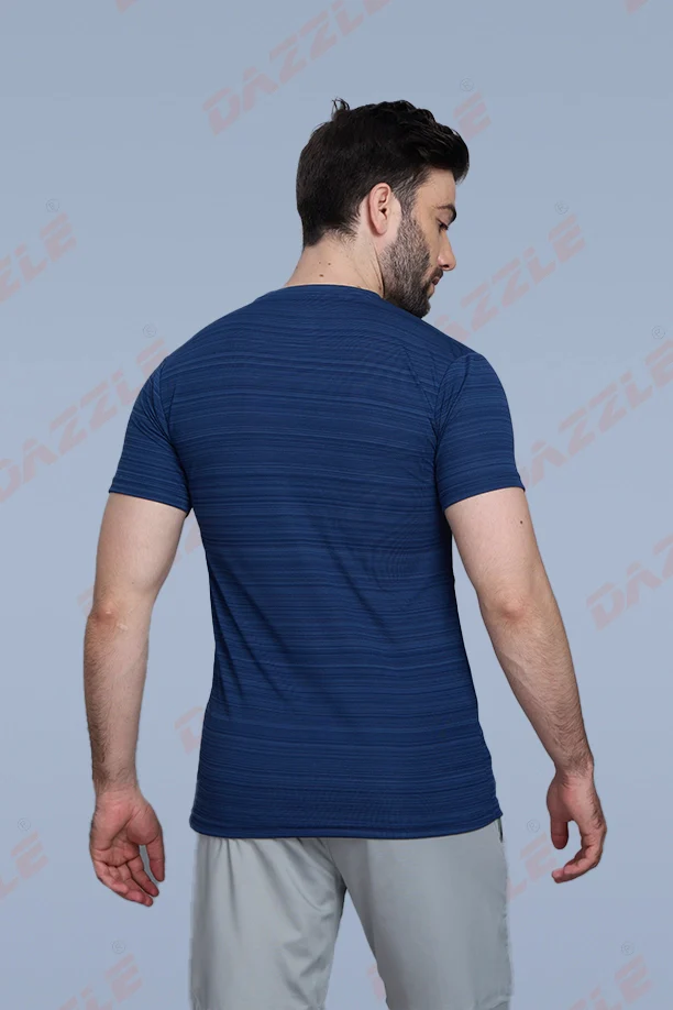 CRAZY FANCY ROUND NECK T-SHIRT - NAVY BLUE - Image 5
