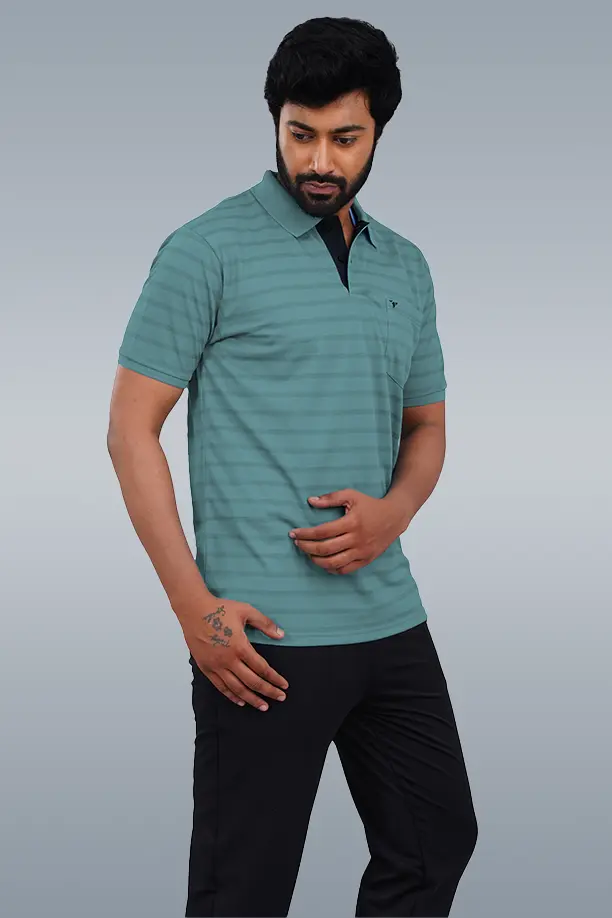 CRAZY MATTY COMFORT FIT T SHIRT - LIGHT TEAL - Image 2