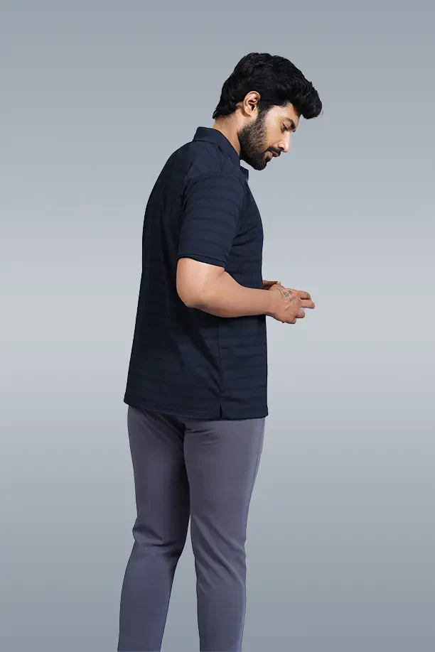 CRAZY MATTY COMFORT FIT T SHIRT - NAVY BLUE - Image 3