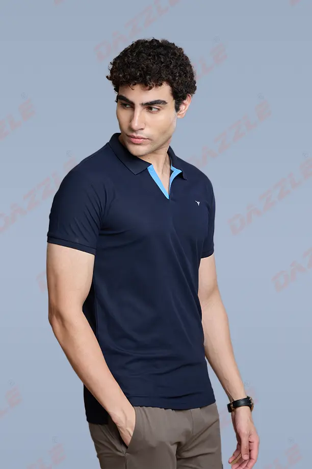 CRAZY MATTY SLIM FIT T-SHIRT - NAVY BLUE - Image 4