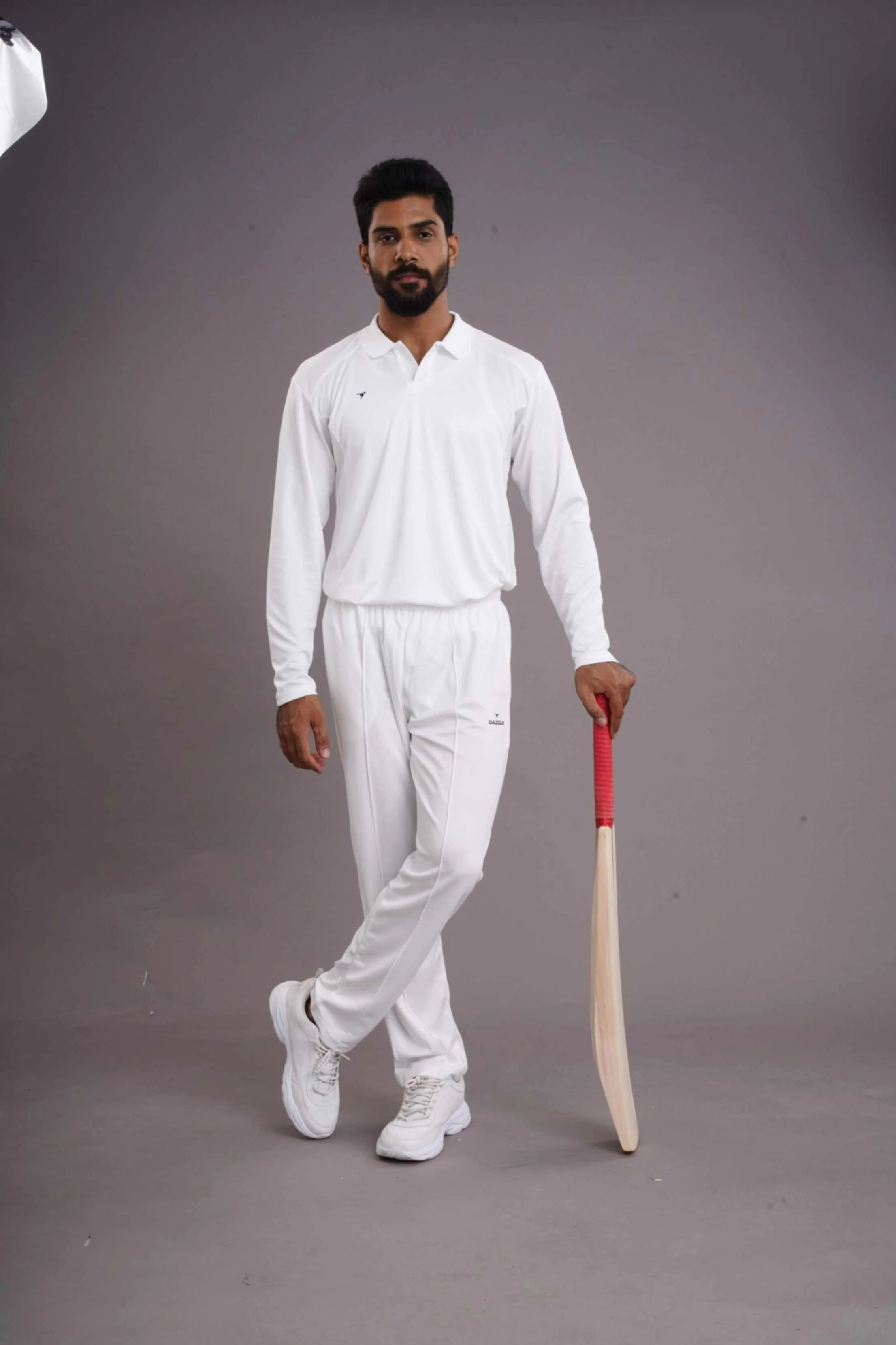 CRICKET T- SHIRT FULL SLEEVES - WHITE - Image 3