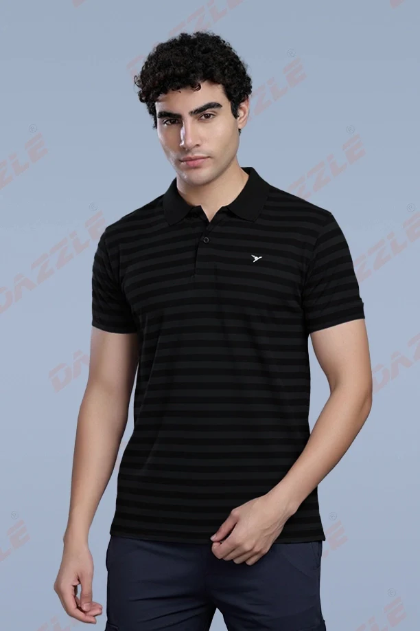 DRY FIT STRIPES - BLACK