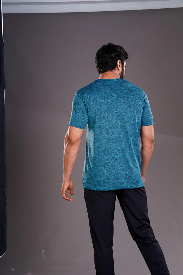 DRYFIT ROUND NECK T- SHIRT - PEACOCK GREEN - Image 4