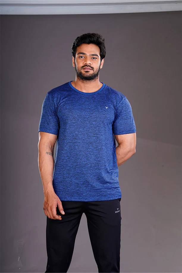 DRYFIT ROUND NECK T- SHIRT - ROYAL BLUE - Image 4