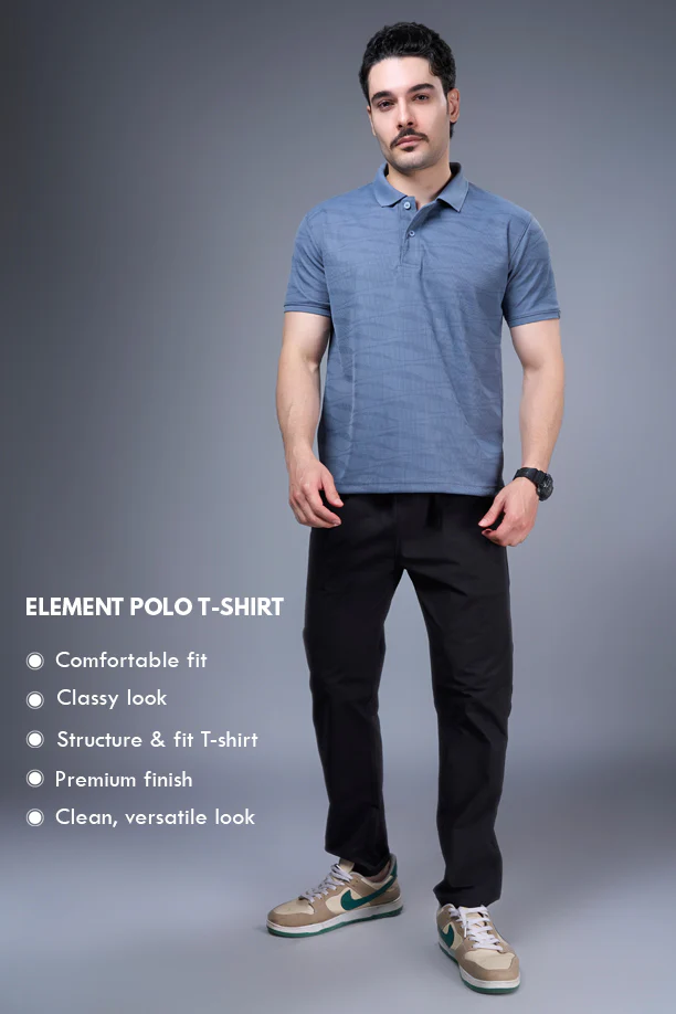 ELEMENT POLO TSHIRT | BLUE FIN - Image 2