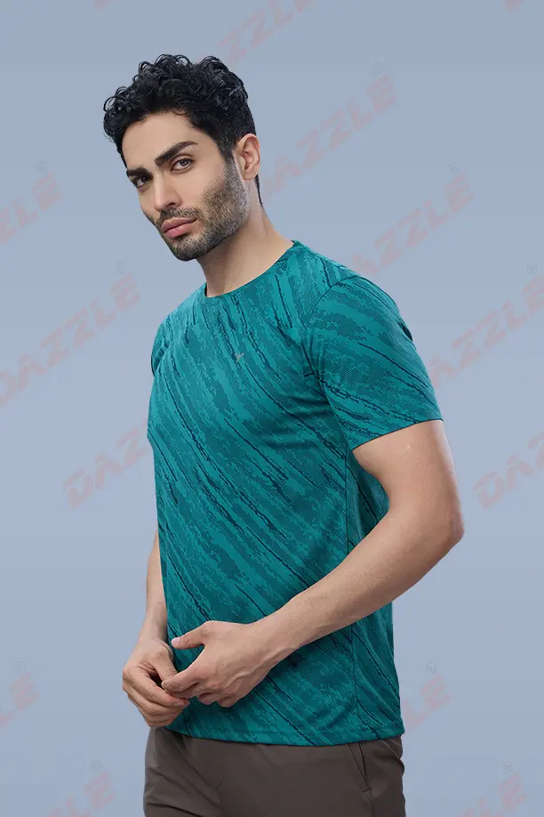 JK ROUND NECK T-SHIRT - GREEN - Image 2