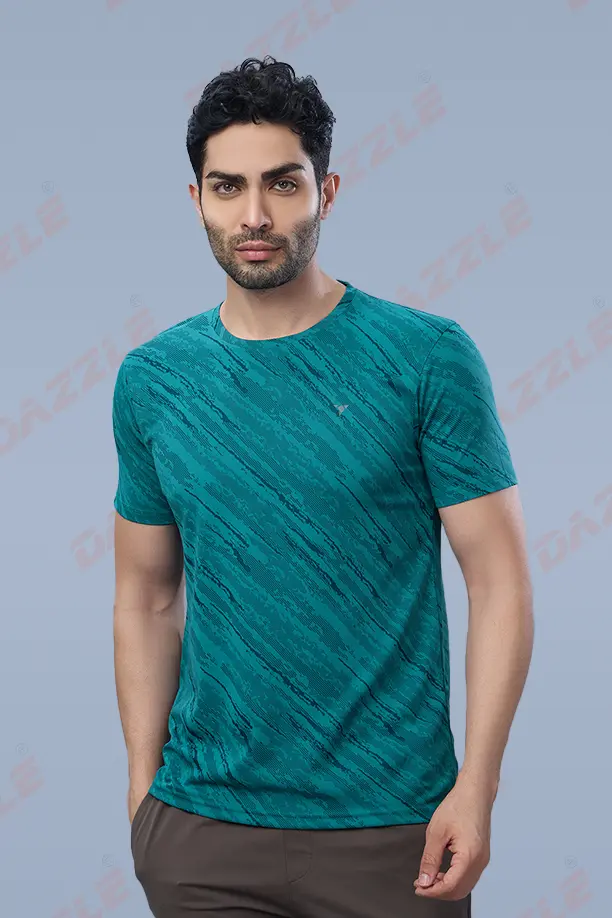 JK ROUND NECK T-SHIRT - GREEN - Image 4