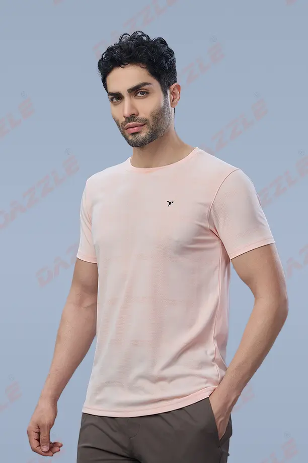 JK ROUND NECK T-SHIRT - LIGHT PINK - Image 2