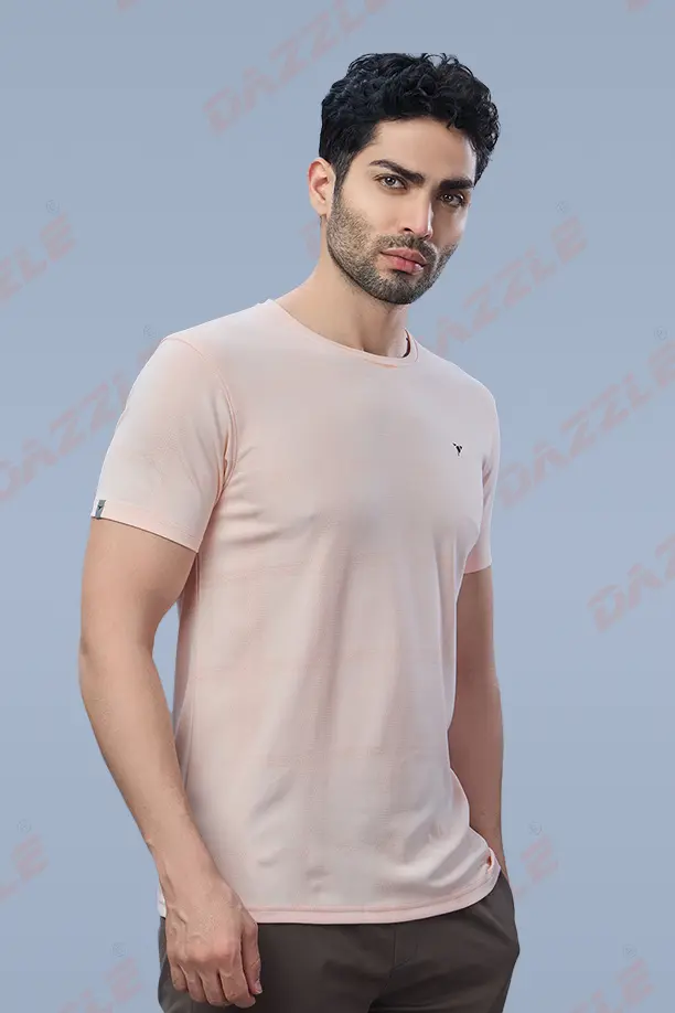 JK ROUND NECK T-SHIRT - LIGHT PINK - Image 3