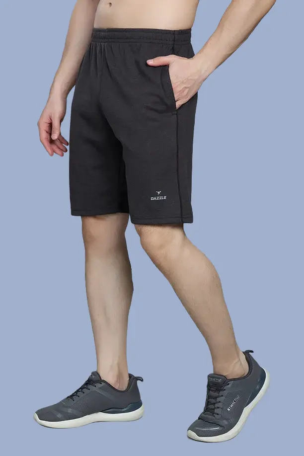 LONG SHORT PLAIN PC SPCL - MELANGE BLACK - Image 3