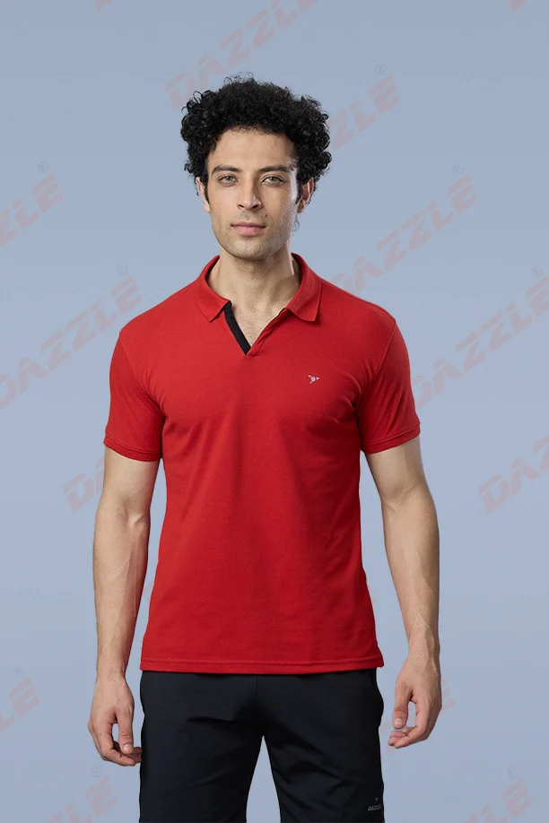 MATTY SLIM FIT T- SHIRT - BRICK RED - Image 3