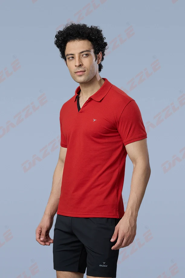 MATTY SLIM FIT T- SHIRT - BRICK RED - Image 4
