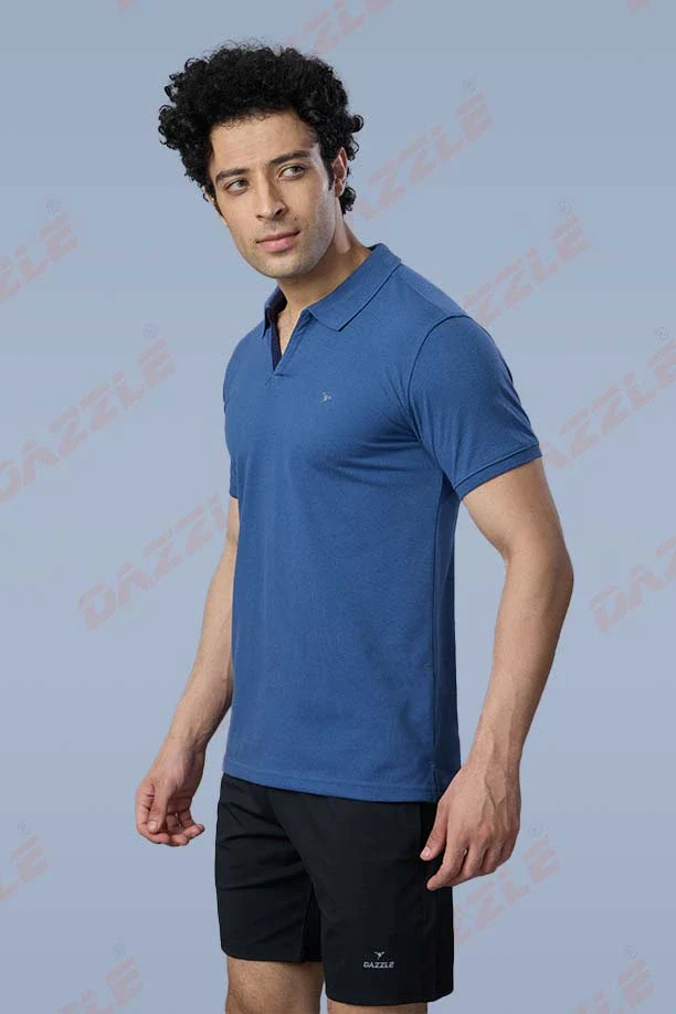 MATTY SLIM FIT T- SHIRT - BULE GREY - Image 3