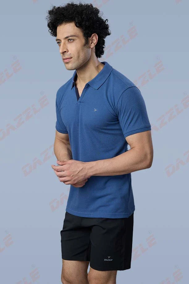 MATTY SLIM FIT T- SHIRT - BULE GREY - Image 4