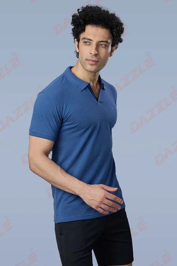 MATTY SLIM FIT T- SHIRT - BULE GREY - Image 5