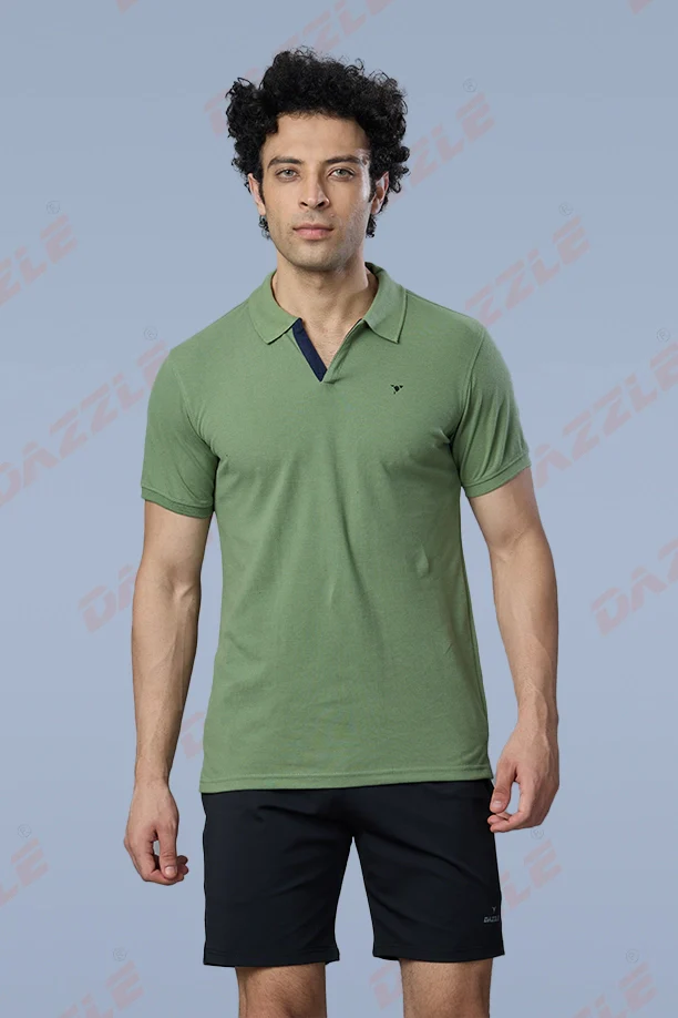 MATTY SLIM FIT T- SHIRT - GREEN - Image 3