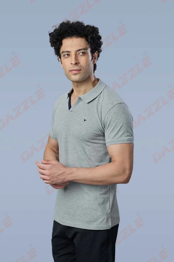 MATTY SLIM FIT T- SHIRT - GREY - Image 5