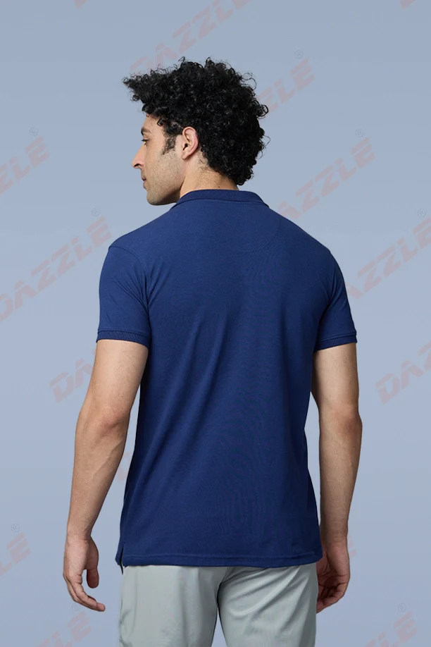 MATTY SLIM FIT T- SHIRT - INDIGO BLUE - Image 6
