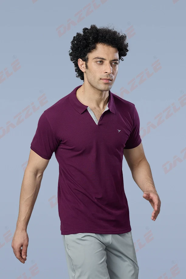 MATTY SLIM FIT T- SHIRT - ITALIAN PLUM - Image 2