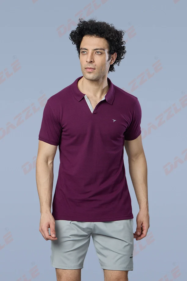 MATTY SLIM FIT T- SHIRT - ITALIAN PLUM - Image 3