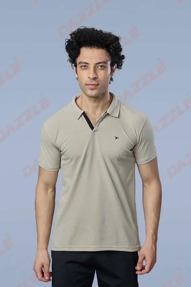 MATTY SLIM FIT T- SHIRT - LIGHT GREY - Image 4