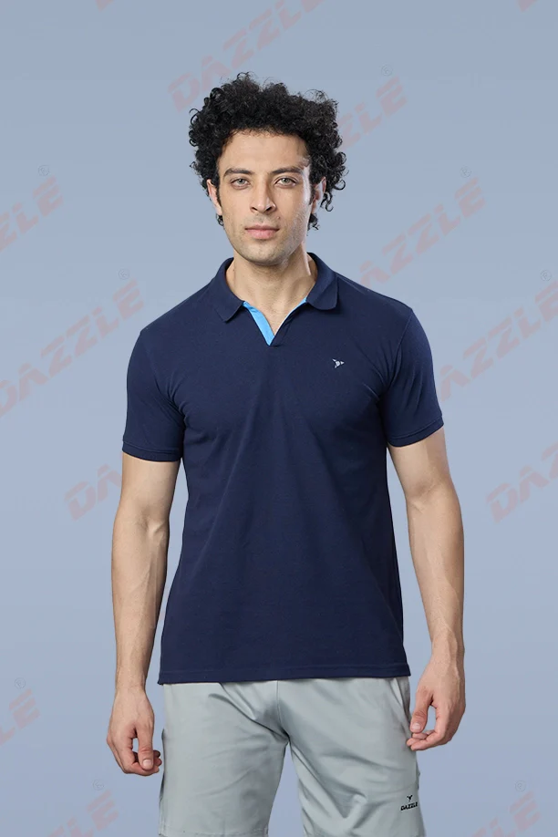 MATTY SLIM FIT T- SHIRT - NAVY BLUE - Image 3