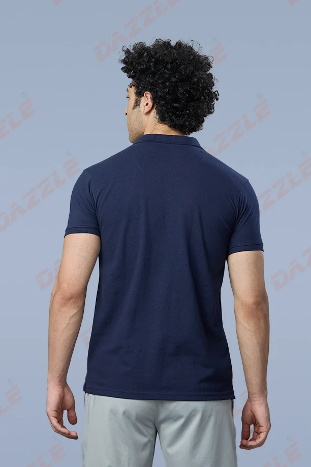 MATTY SLIM FIT T- SHIRT - NAVY BLUE - Image 5