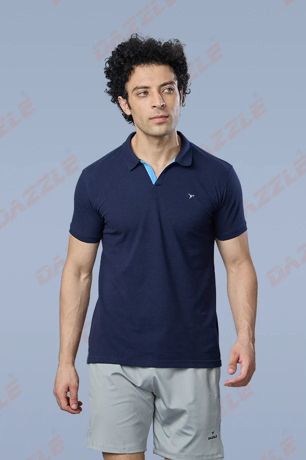 MATTY SLIM FIT T- SHIRT - NAVY BLUE - Image 6