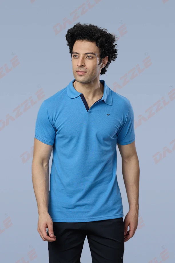 MATTY SLIM FIT T- SHIRT - SKY BLUE - Image 4