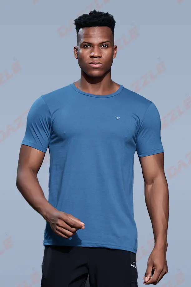 PC ROUND NECK T-SHIRT - BLUE GREY - Image 3
